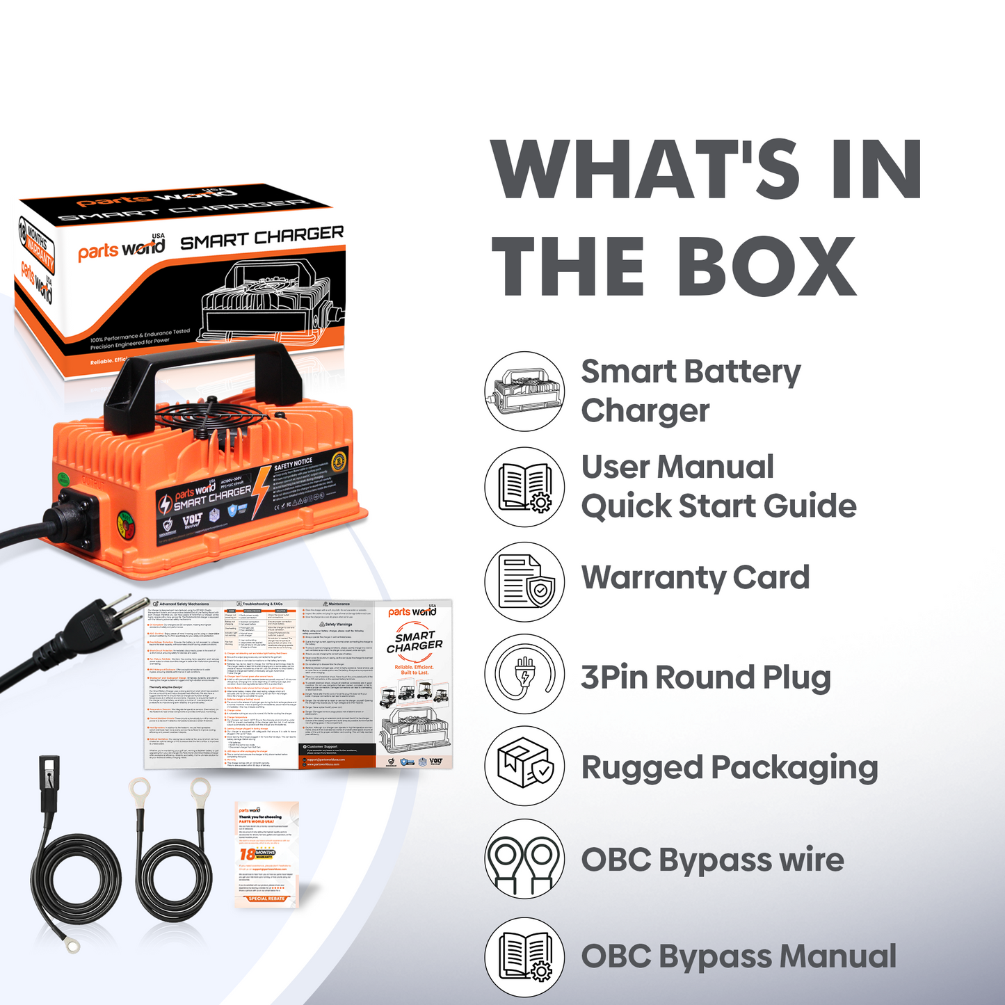 Reliable VoltRevive Club Car Golf Cart Charger – OEM Anderson Plug 48V 15A