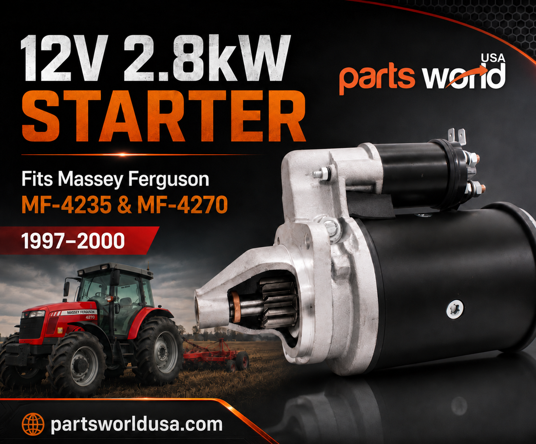 12V 2.8kW Starter for Massey Ferguson MF-4235 and MF-4270 Tractors