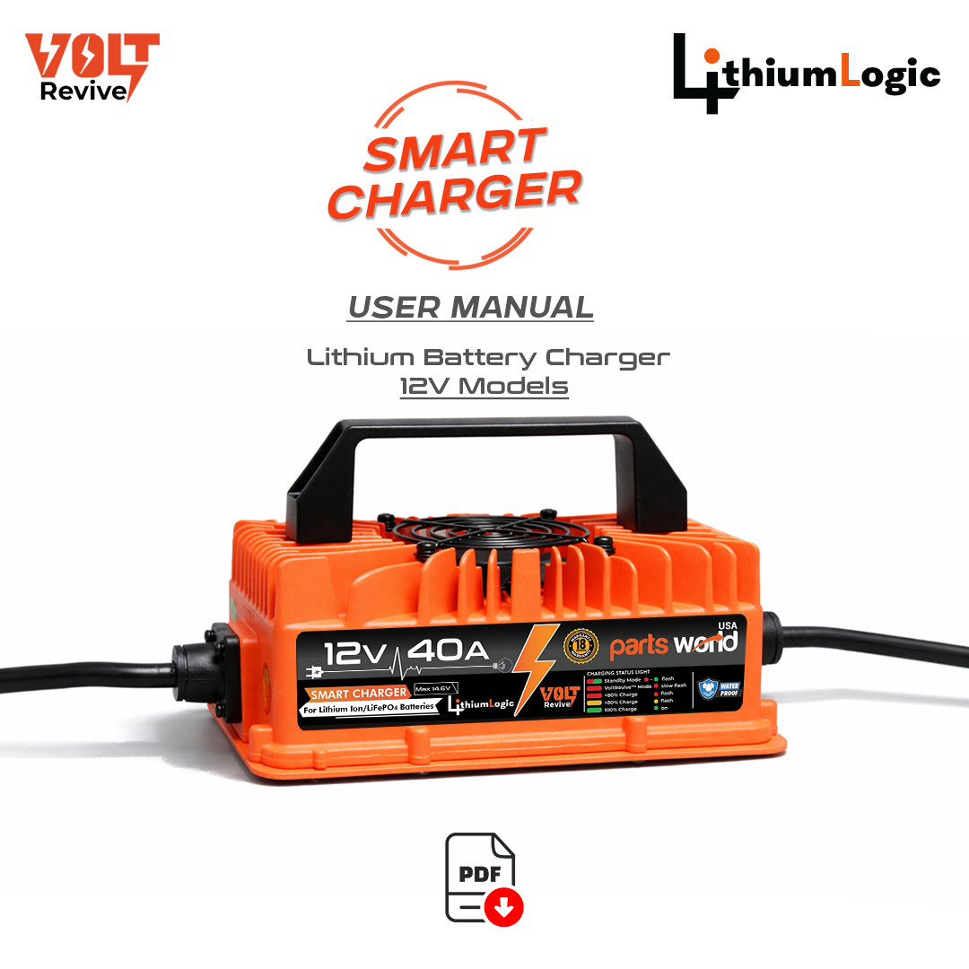 Installation Guide - LithiumLogic™ 12V (Max 14.6V) 15A battery charger with SB50 plug (Manual 1)