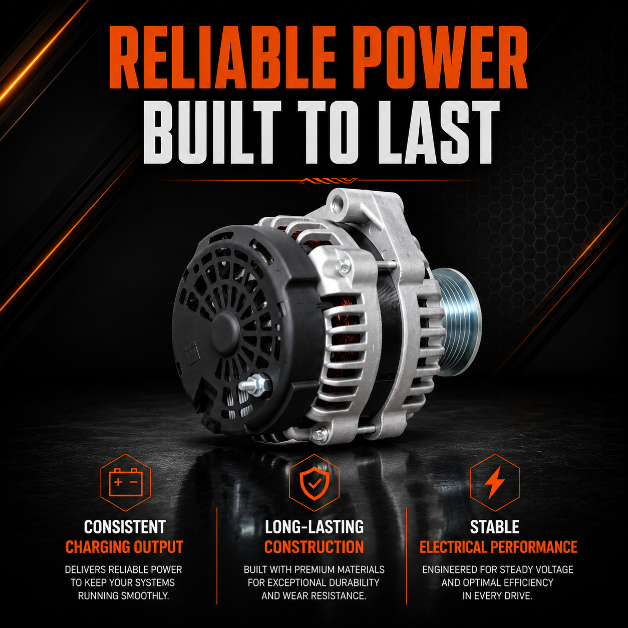 12V 145A Alternator fits GMC Yukon XL Chevrolet Tahoe Silverado 1500