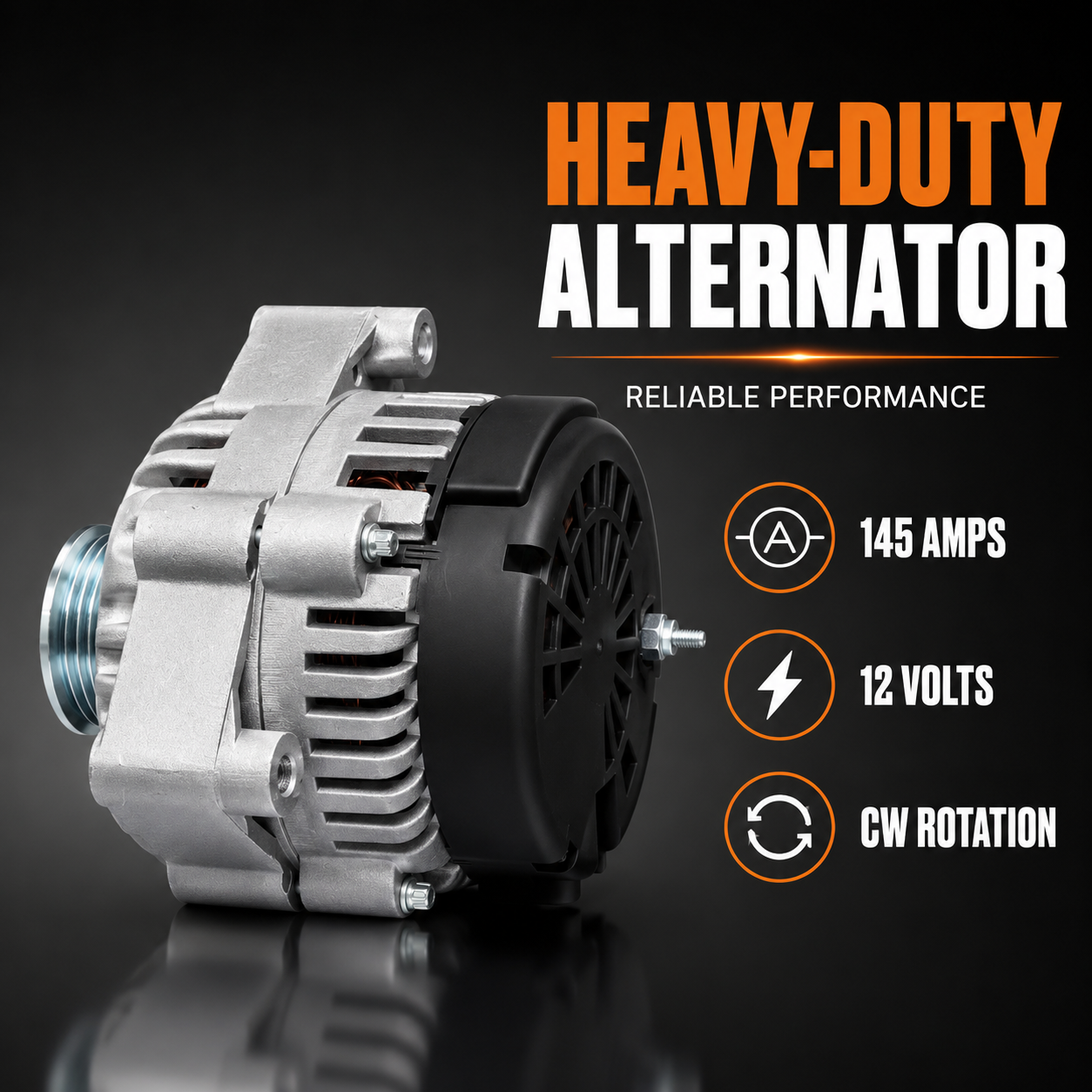 12V 145A Alternator fits GMC Sierra Chevrolet Silverado 1500 8237N