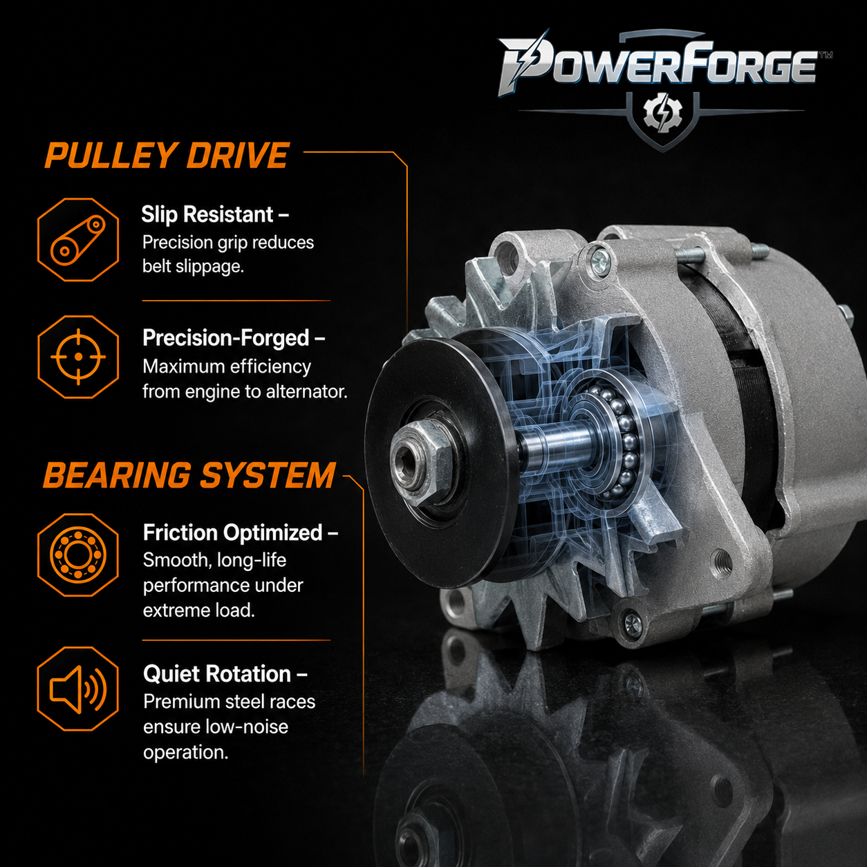 12V 55A Alternator fits Ford 455C 555C 655C(1989-1992) 3230(1990-1993)