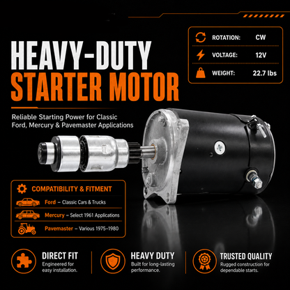 12V Starter Motor fits Ford F100 F250 F350 (1956-1961)