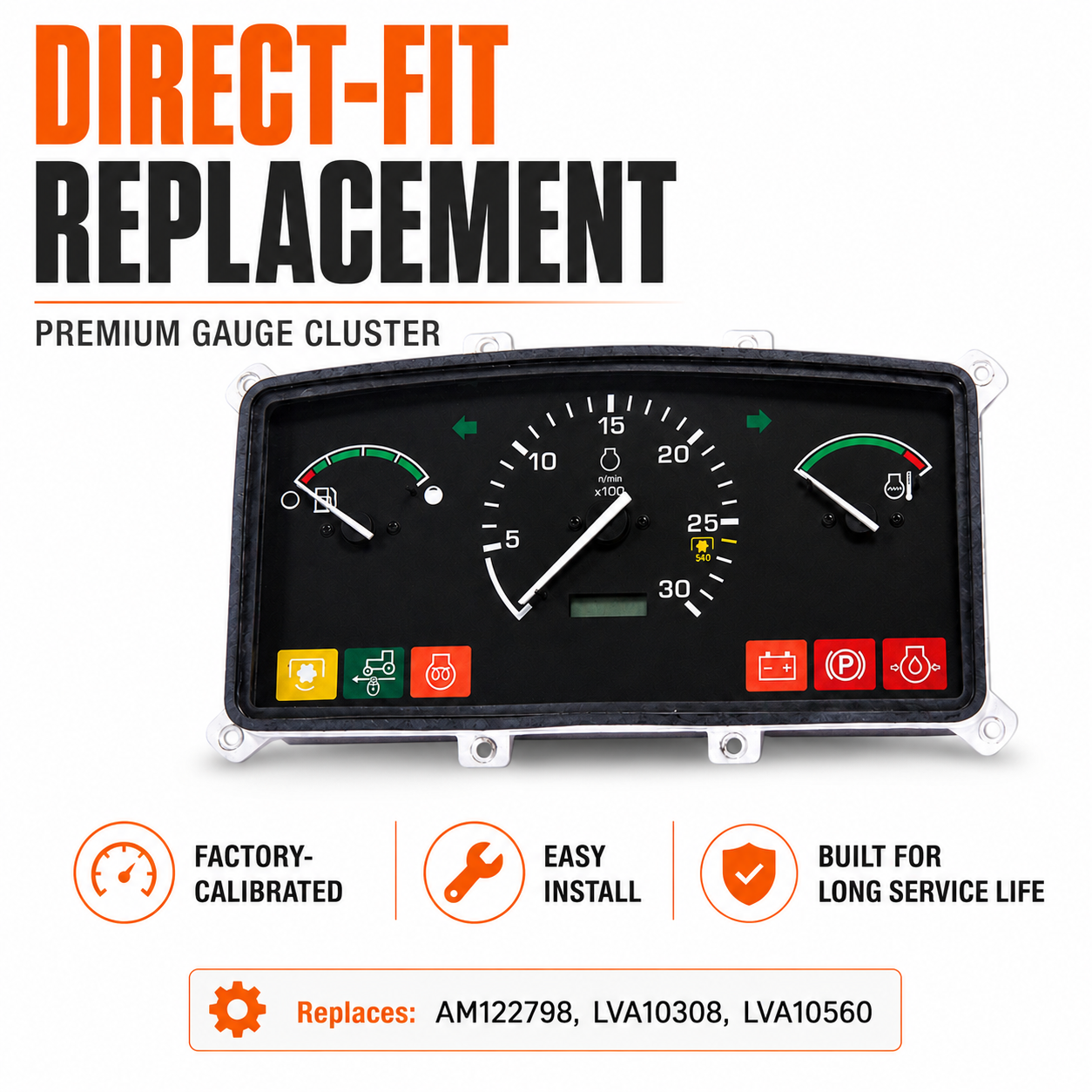 Gauge Cluster fits John Deere 4400 4410 4500 4600 4300 AM122798