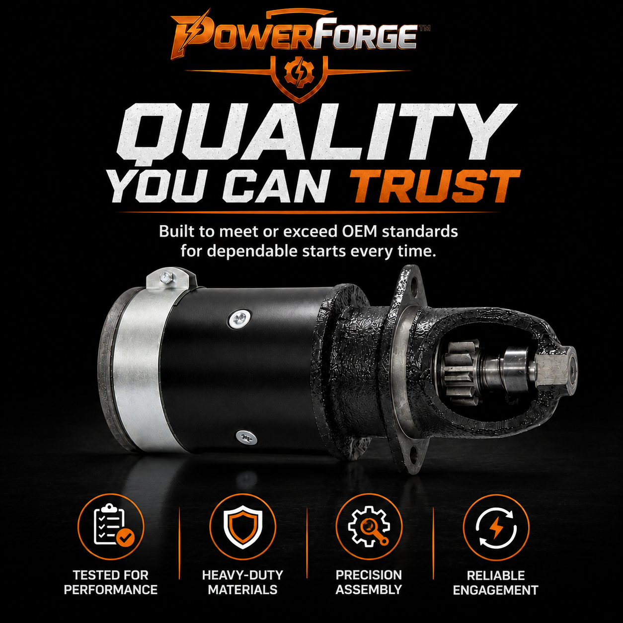6V Starter Motor fits Massey Ferguson TO-20 (1948-1951)