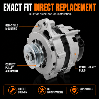 12V 70A Universal Marine Alternator fits Various Boats, Prestolite
