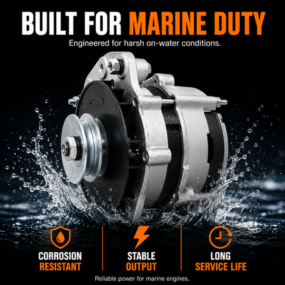 12V 70A Universal Marine Alternator fits Various Boats, Prestolite