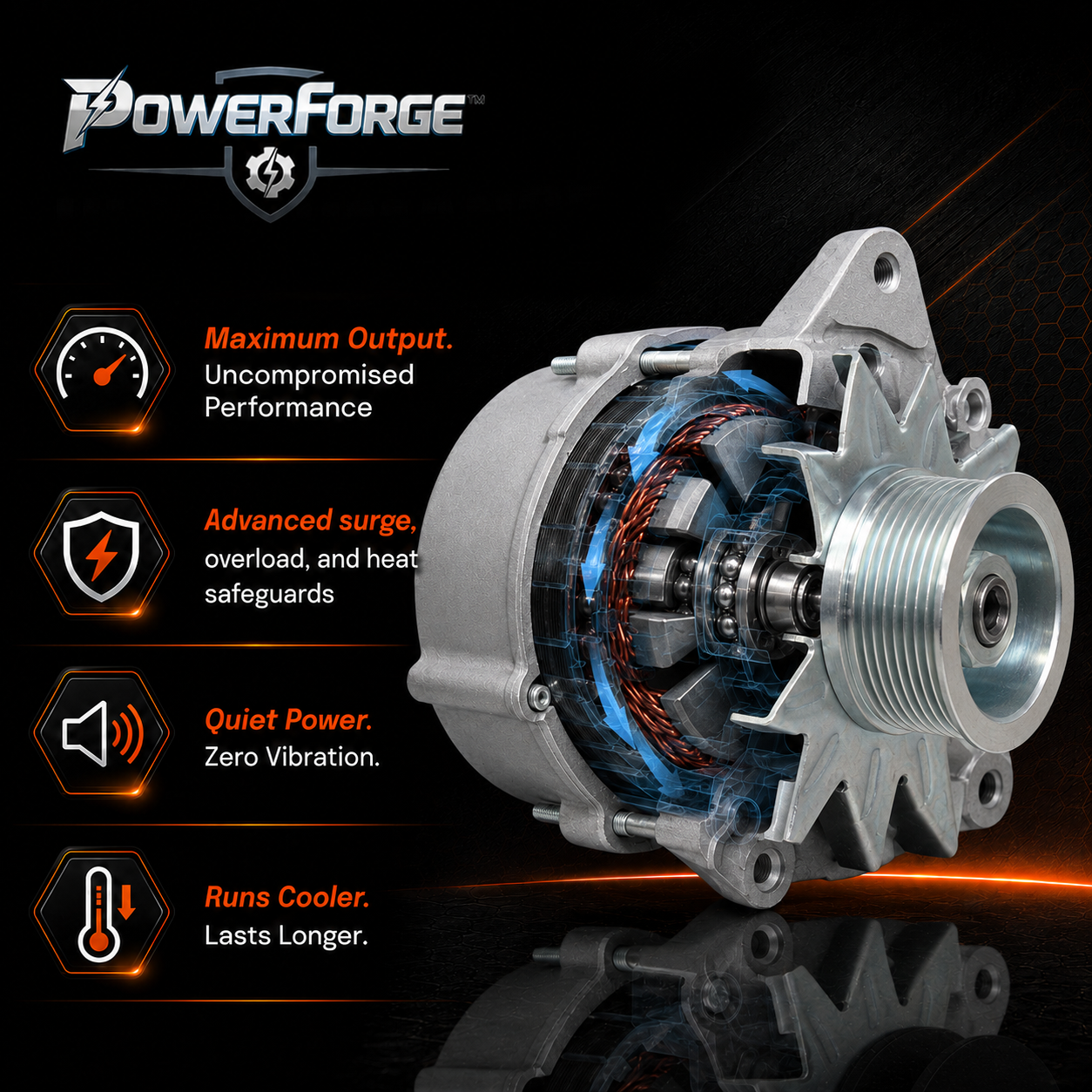 12V 65A Alternator fits John Deere 1030 1130 1630(1970-1982)