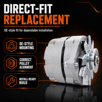 12V 105A Alternator fits Chevy GMC ADR 0151, 7127 SEN, 7127-SEN-100A1G