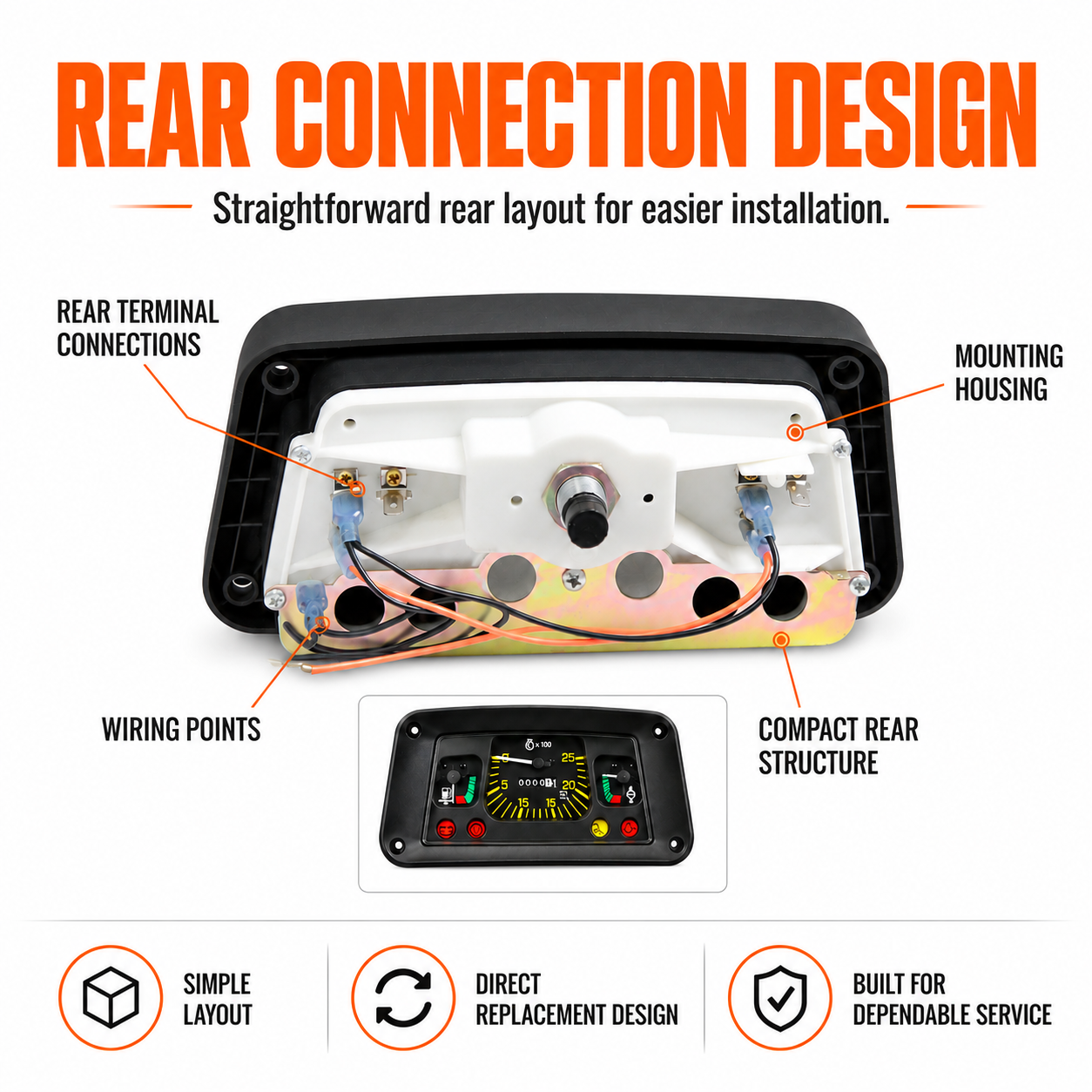Gauge Cluster fits Ford 2610 2810 230A 340 3610 E5NN10849DA