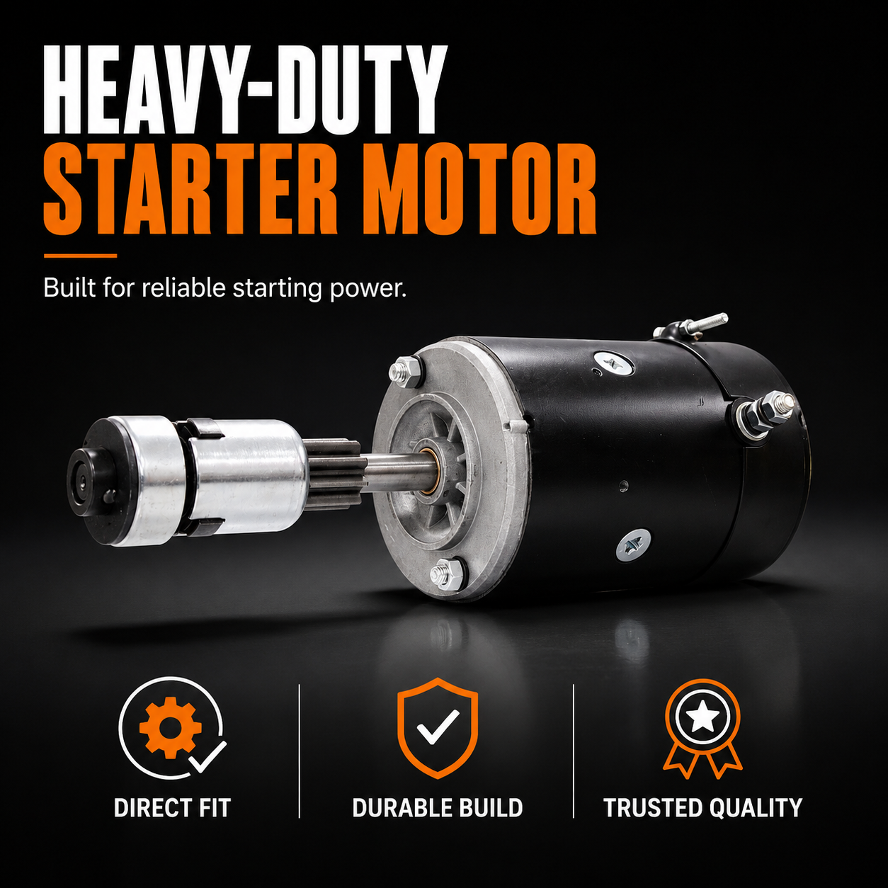 12V Starter Motor fits Ford 8N, 9N, 2N (1939-1952)