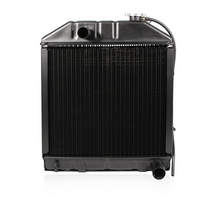 Front view of copper radiator for Ford 2000, 2600, 3000, 3400, 3500, 4000 series tractors
