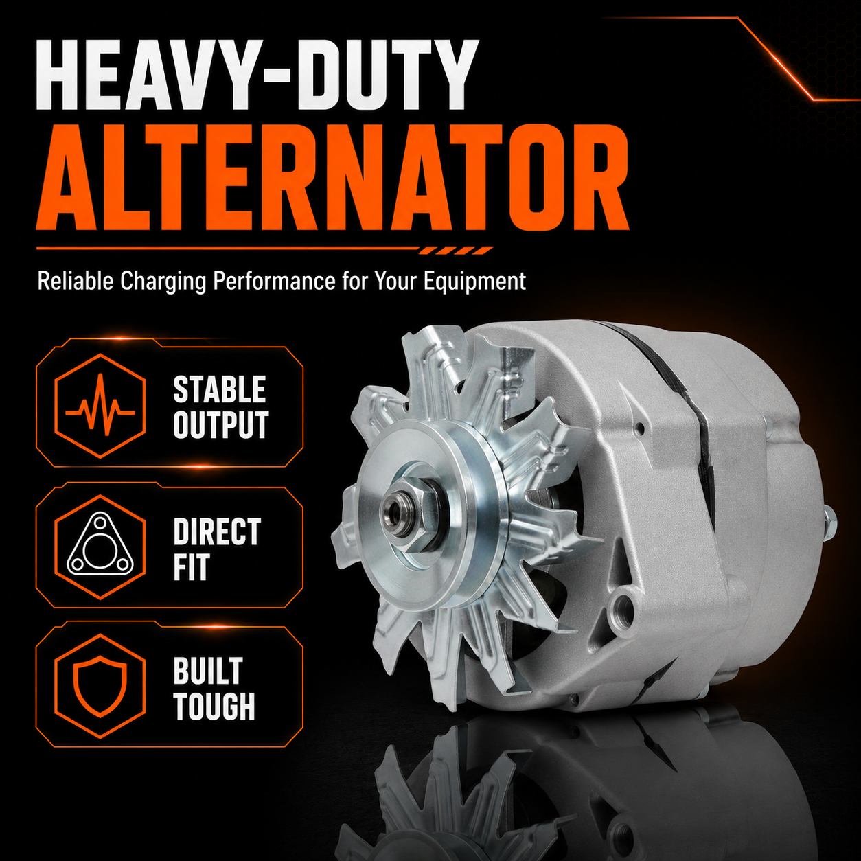 12V 63A Alternator fits CASE 453, 615, 715 (1973-1976) Buick, GMC