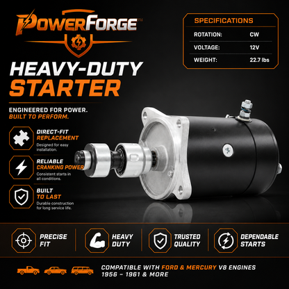12V Starter Motor fits Ford F100 F250 F350 (1956-1961)