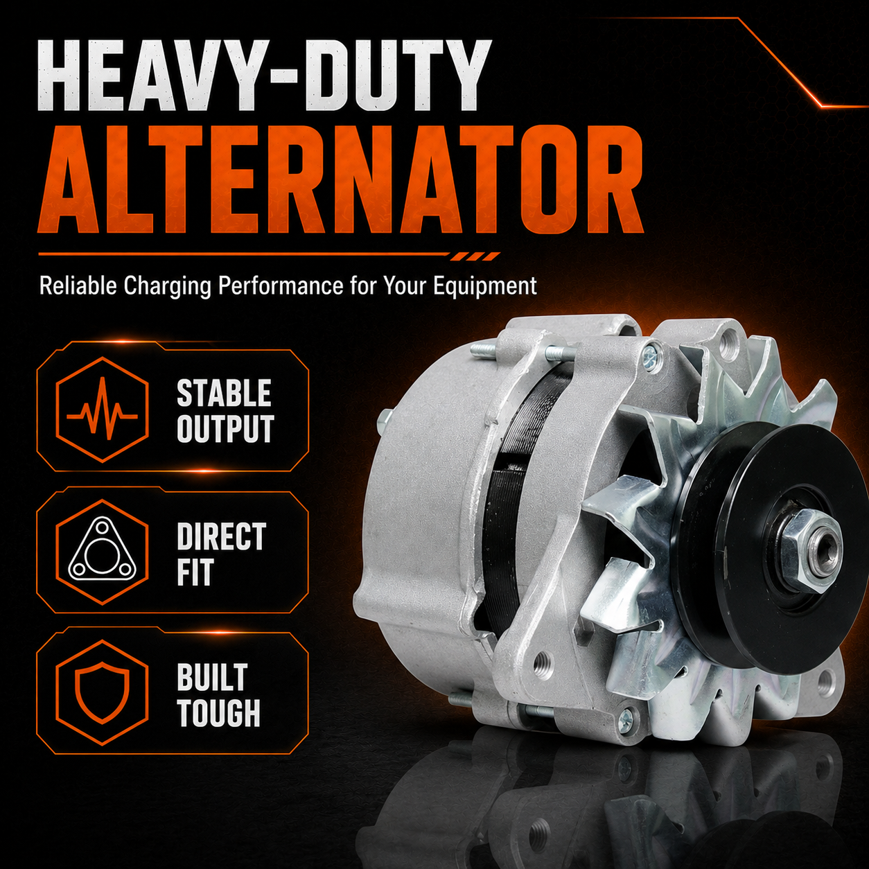 12V 55A Alternator fits Ford 455C 555C 655C(1989-1992) 3230(1990-1993)