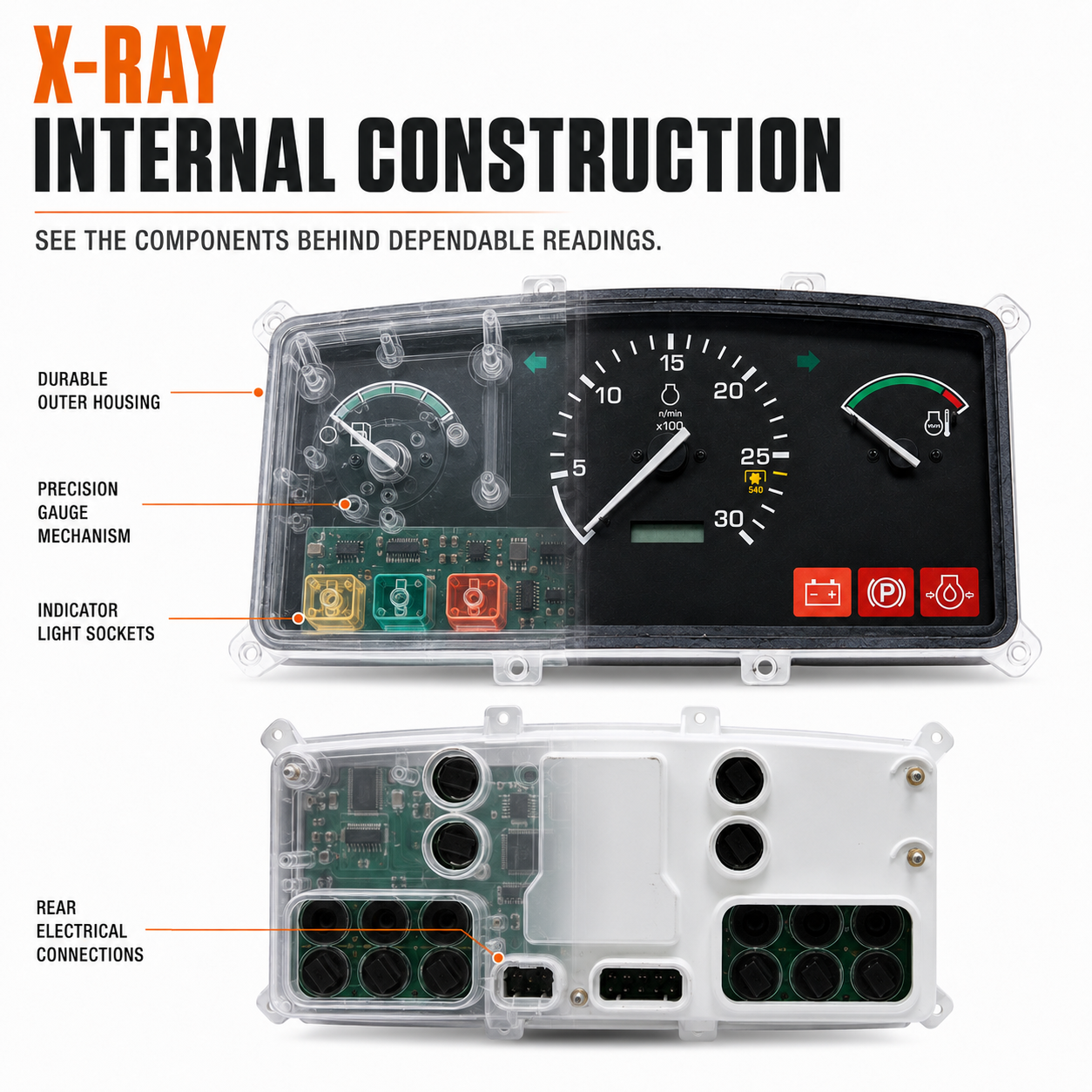Gauge Cluster fits John Deere 4400 4410 4500 4600 4300 AM122798