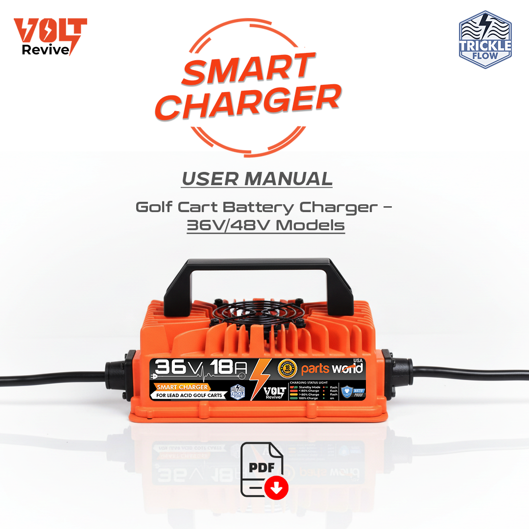 Installation Guide - VoltRevive™ 48V 15A Golf Cart Charger for EZGO RXV & TXT| TrickleFlow™ (Manual 1)