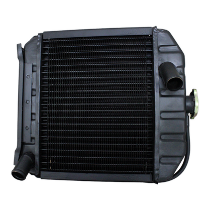 Side view of copper radiator designed for Kubota B7100 and B6100DP tractors