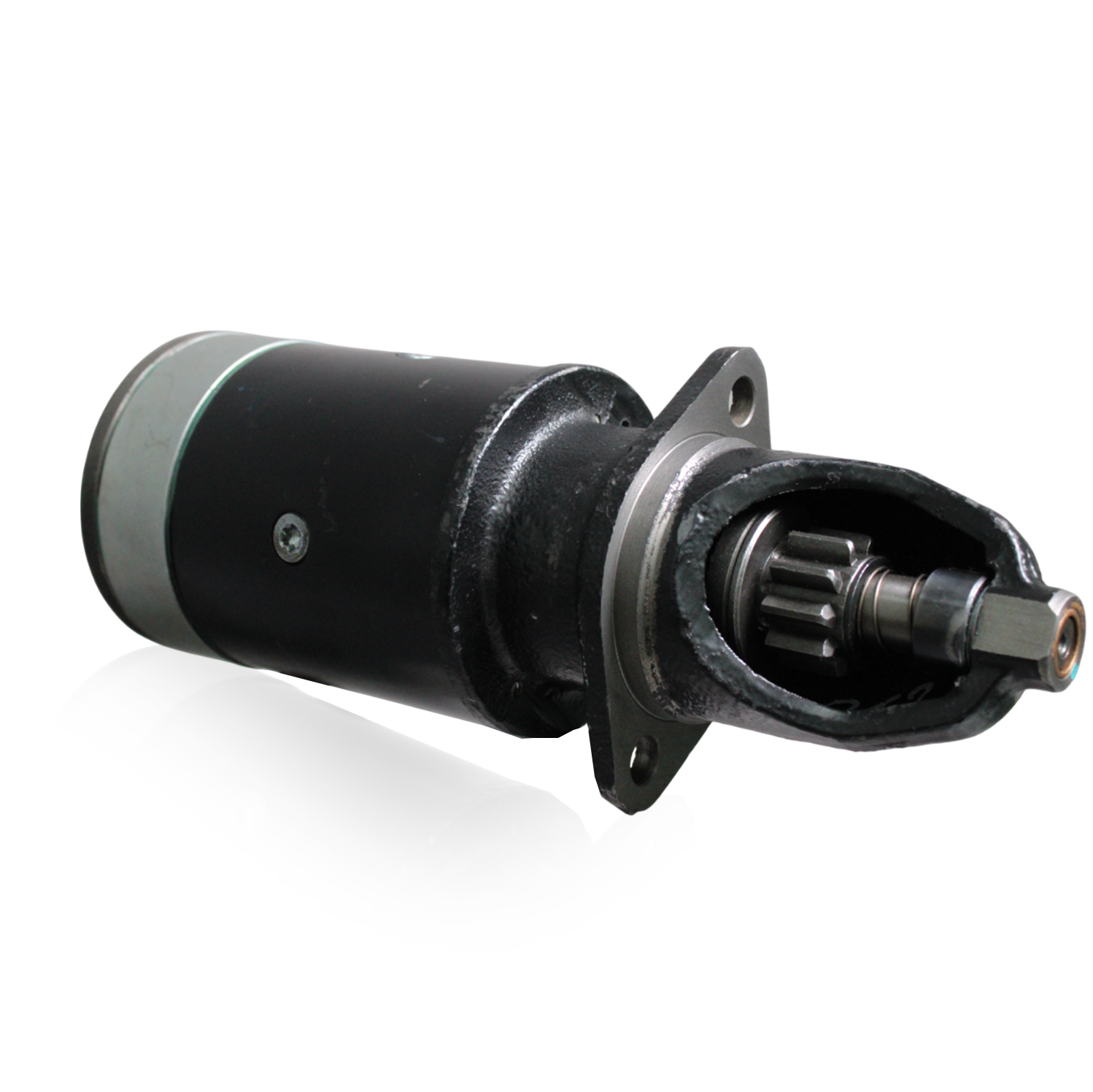  Full side view of 6V starter motor compatible with Farmall 140, 240, CASE 220
