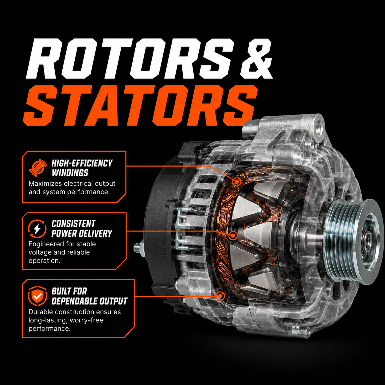 12V 145A Alternator fits GMC Chevy Silverado 1500 (2005-2006) 8302N-6G1