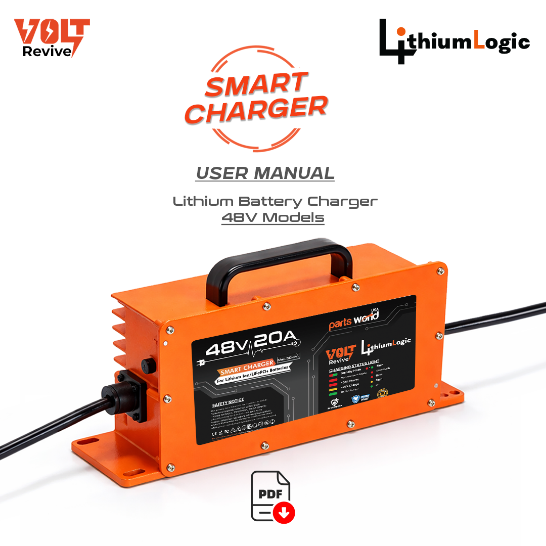Installation Guide - LithiumLogic™ 48V (Max 58.4V) 15A battery charger M8 Ring Terminals (Manual 1)