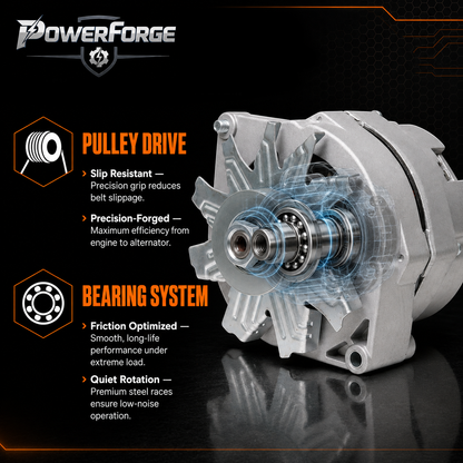 12V 72A Alternator fits Allis Chalmers 7000 7010, FORD 296C (1985-1992)