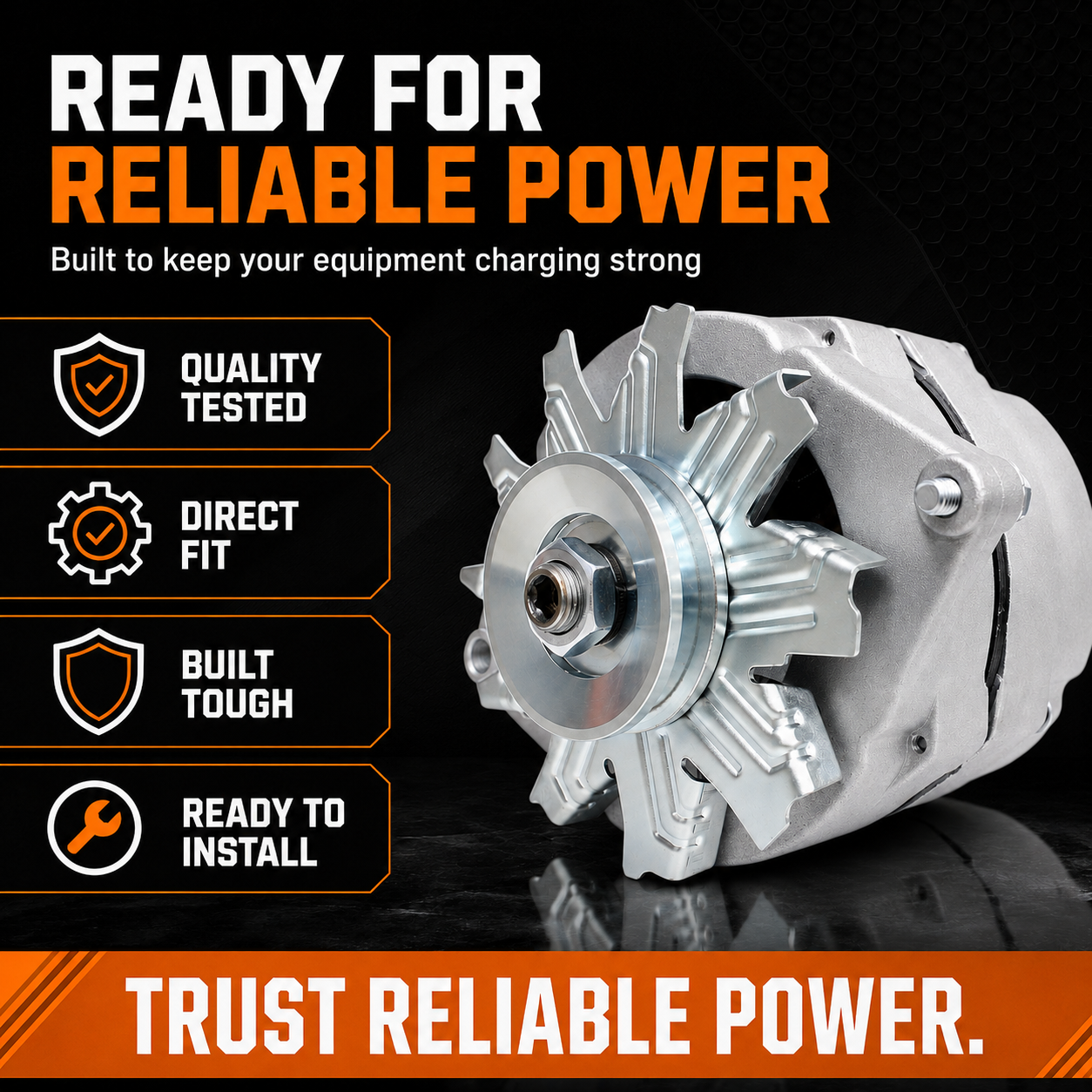 12V 63A Alternator fits Buick Chevy GMC Chevrolet B60 Case 580C