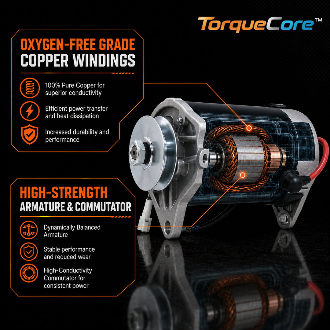 Oxygen-Free Grade Copper Windings | High-Strength Armature & Commutator
