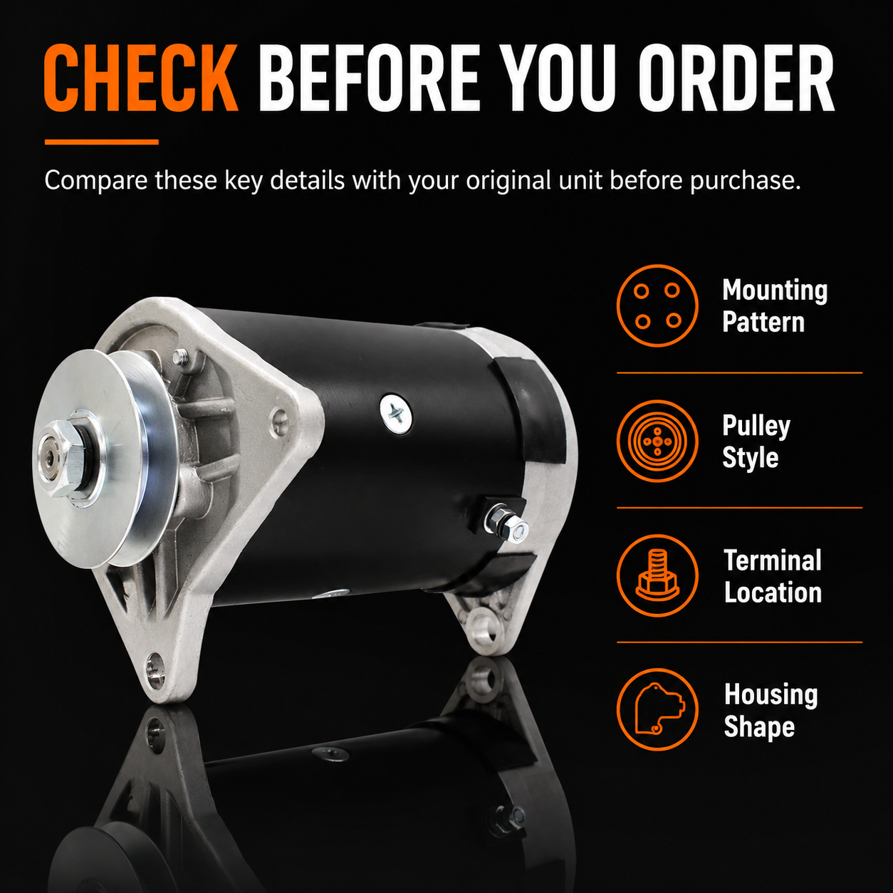 12V 23A Starter Generator fits EZ-GO GXT Medalist MG2 TXT (1980-2008)
