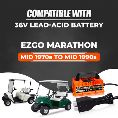 VoltRevive™ 36V 18A Golf Cart Charger for EZGO Marathon| TrickleFlow™