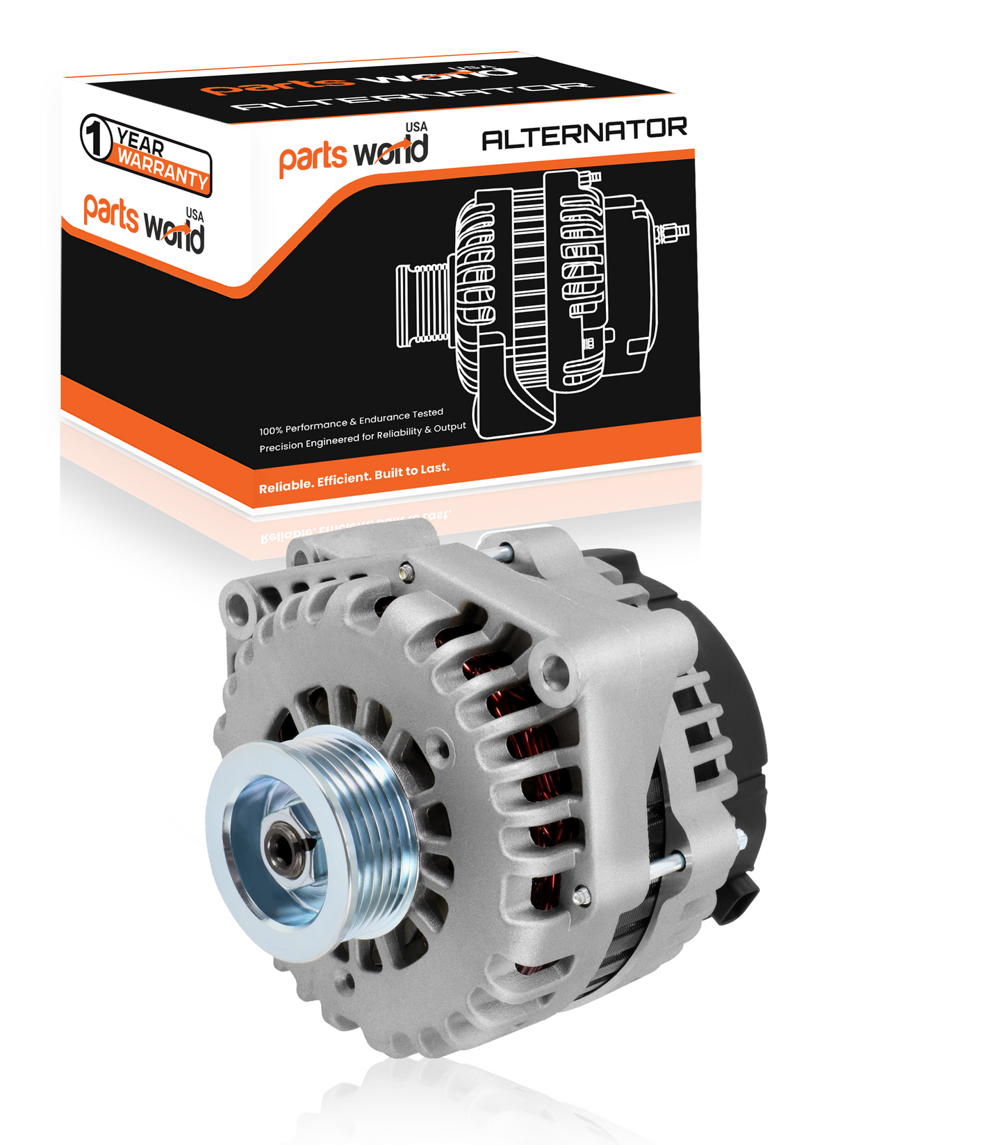 12V 145A Alternator with Box Front View for GMC Chevy Silverado 1500
