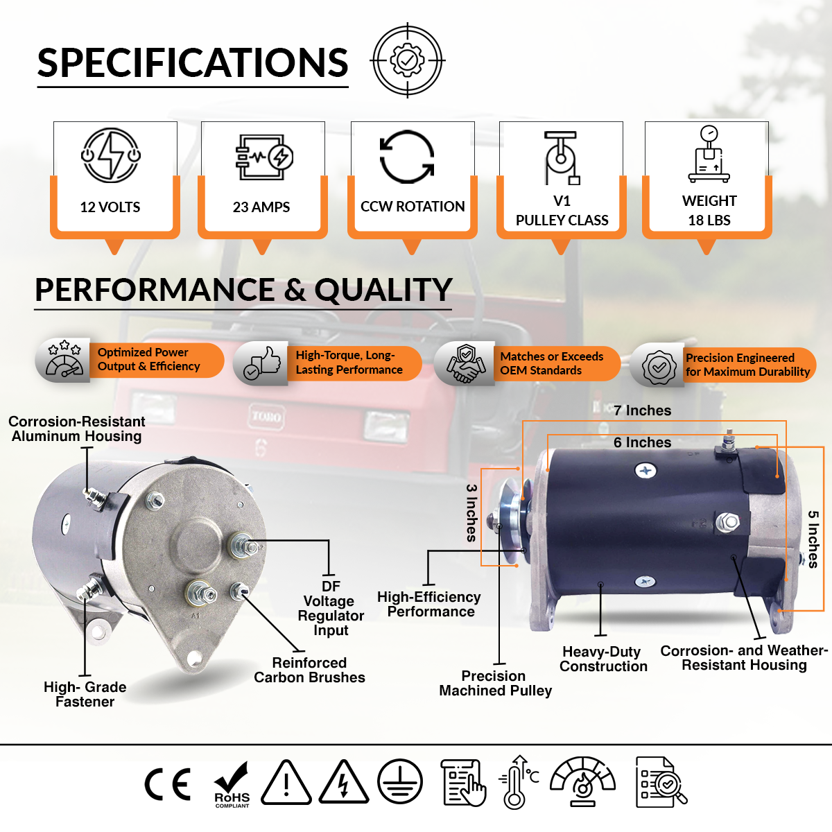 PW03-277 alternator specifications