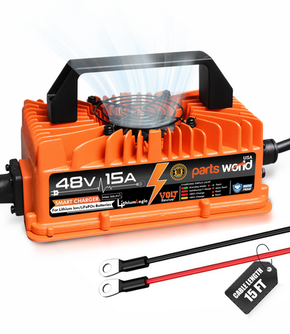 LithiumLogic™ 48V (Max 58.4V) 15A battery charger M8 Ring Terminals