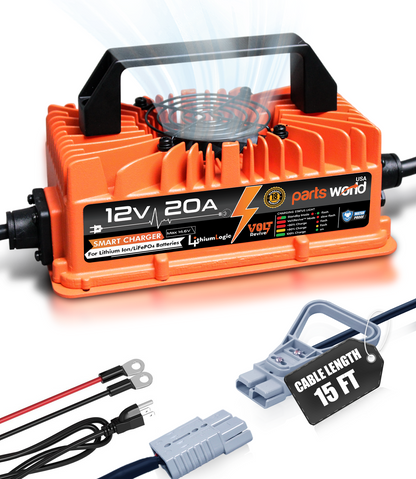 LithiumLogic™ 12V (Max 14.6V) 20A Battery Charger with SB50 plug
