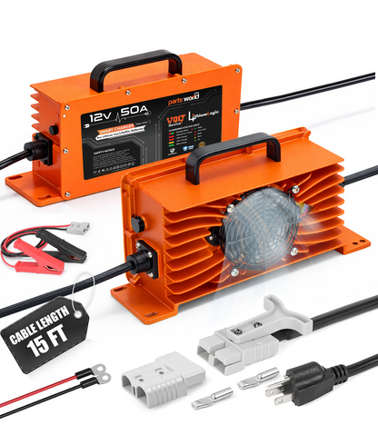 LithiumLogic™ 12V (Max 14.6V) 50A battery charger with SB50 plug