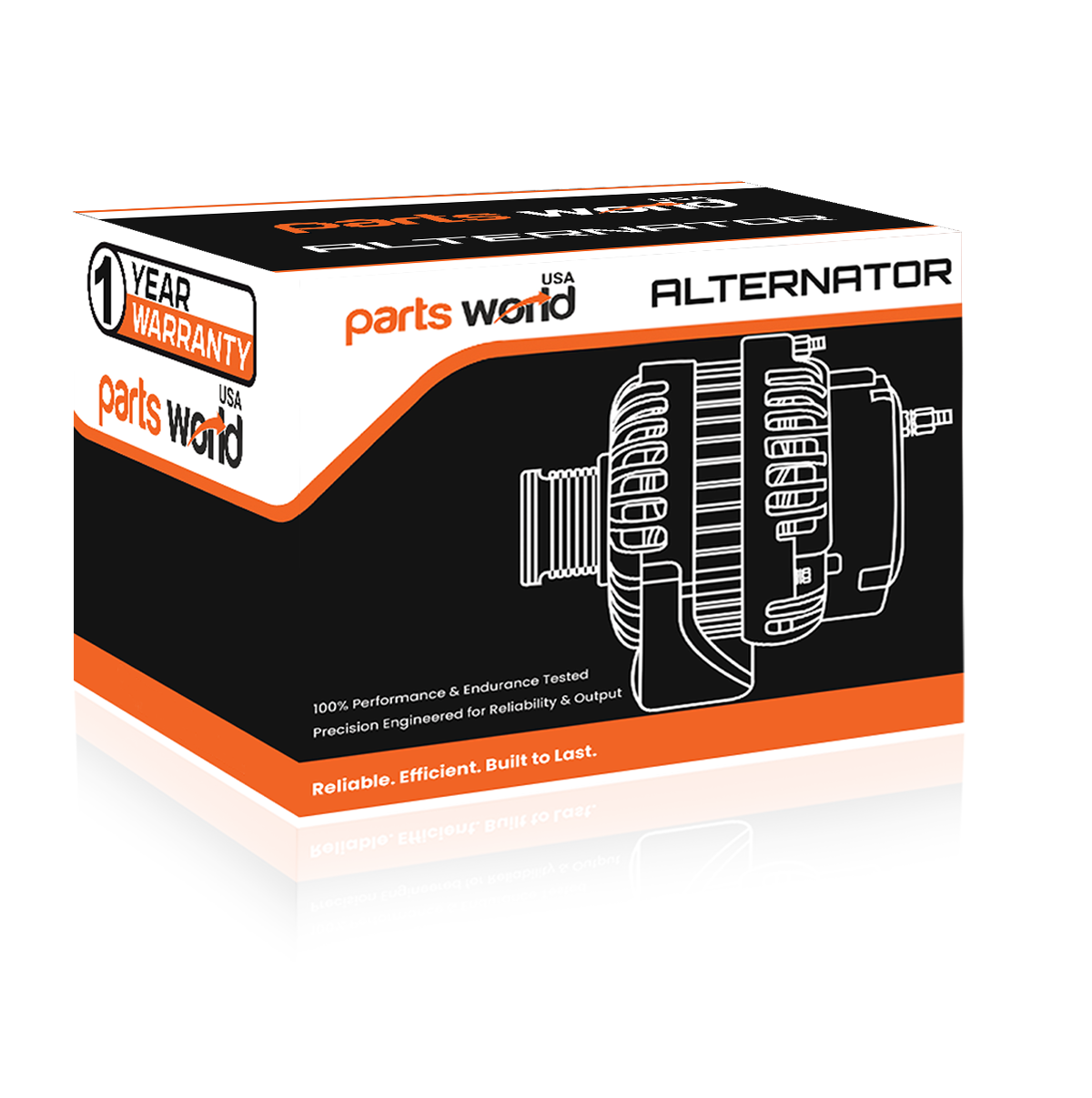 Complete view of 12V 63A alternator and parts from multiple angles