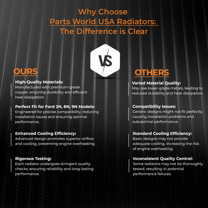 Copper Radiator fits Ford Tractor 2000 2600 3000 3400 3500 4000