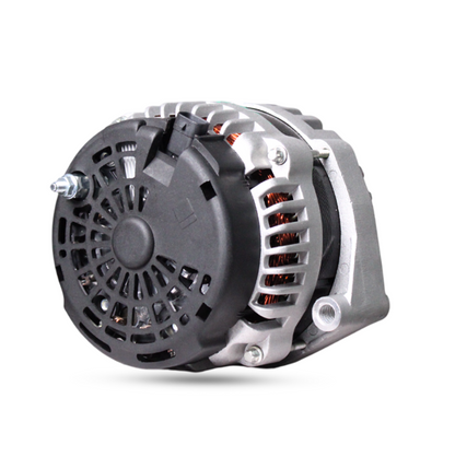 Side Angle View of 160A Alternator for Chevy Silverado 1500, 2500
