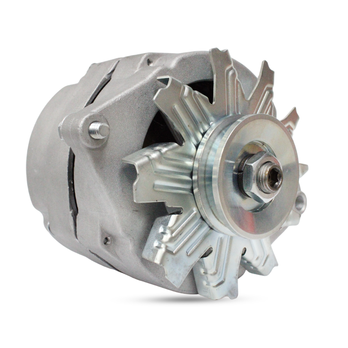  Front angled view of 72A alternator compatible with Allis Chalmers 6060

