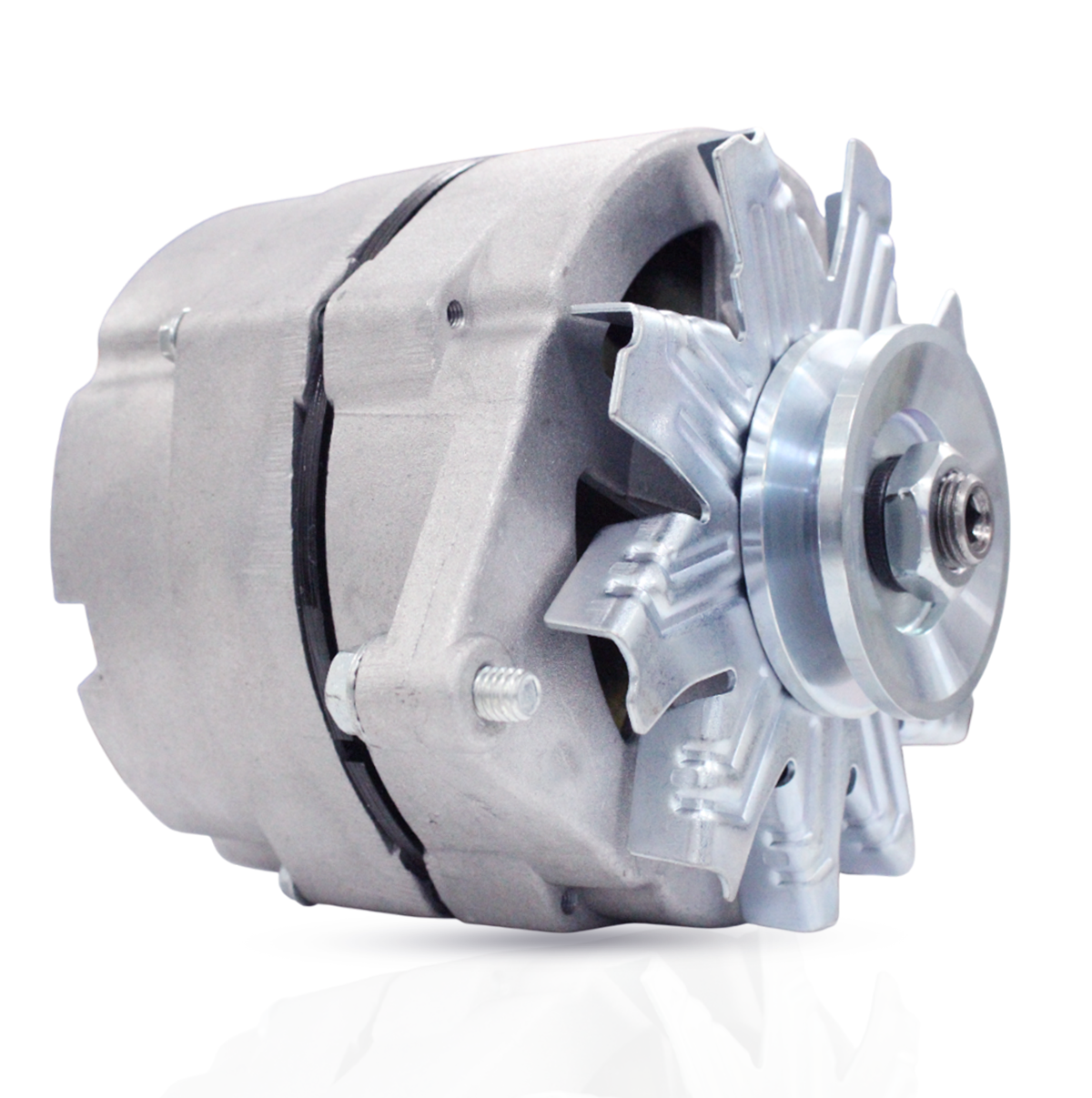Front view of 12V 63A alternator for CASE 453, 615, 715 models