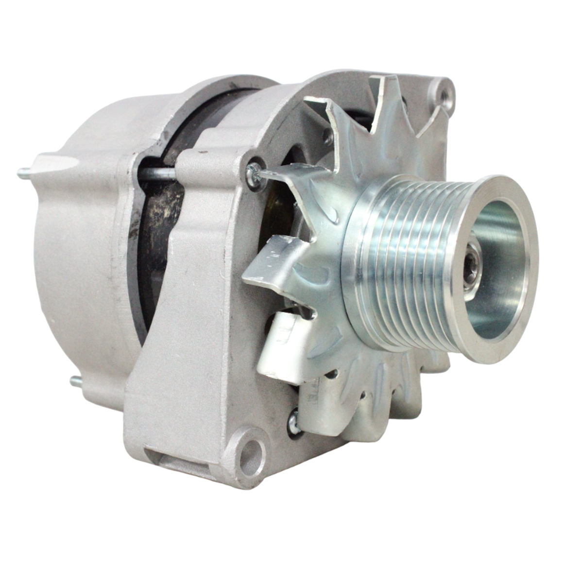 Rear view showing connector and mount of 12V 65A alternator for John Deere tractors