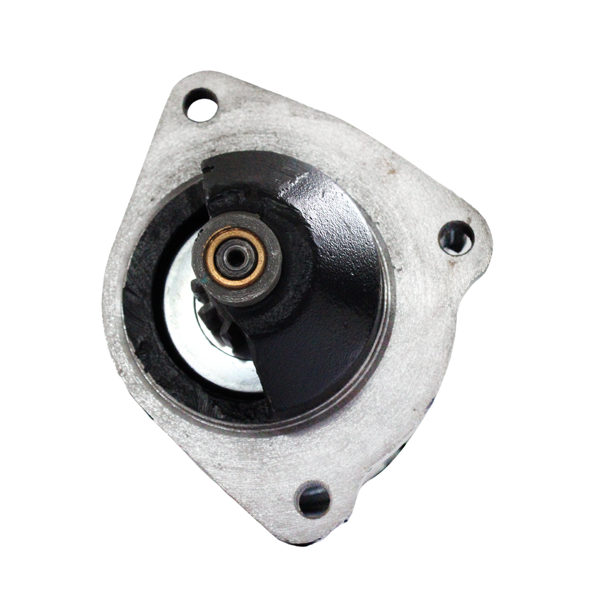 Rear gear-end view of 12V starter for Fordson Super Dexta diesel tractors