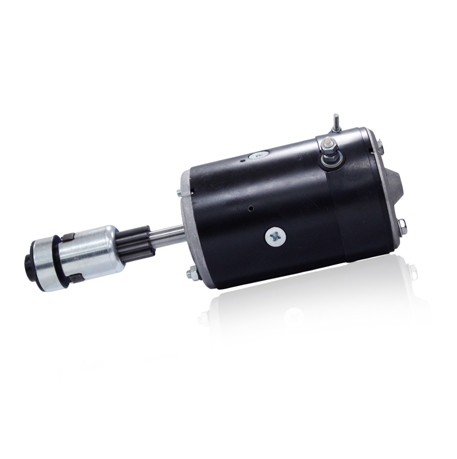 Label and specification sticker on Ford 6V starter motor
