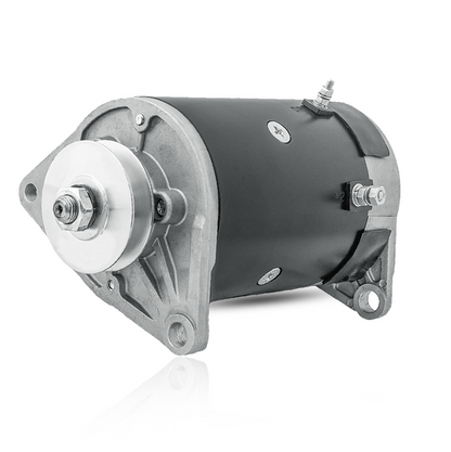 Flat rear-side view of starter generator for Carryall showing terminal layout