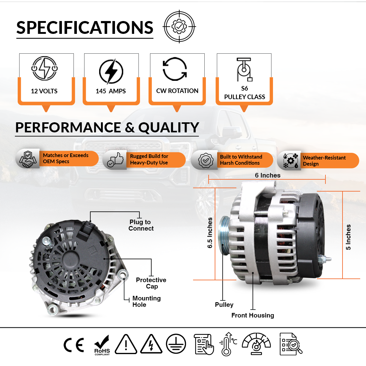  Packaging Label of Alternator for GMC Yukon XL and Silverado
