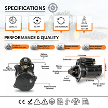 12V 3.2kW Starter fits New Holland 3430 3930 4130 (1990-1998)