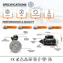 12V 3kW Starter fits John Deere 1020(1965-1973), 1030(1970-1982)