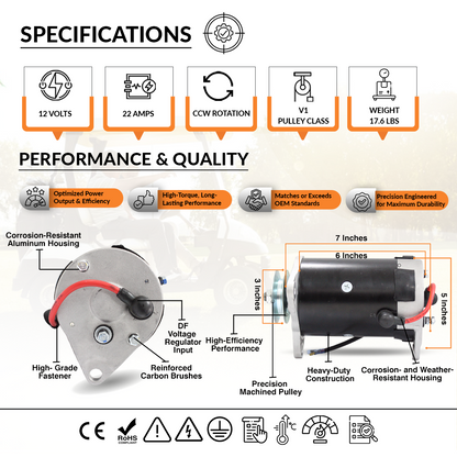 OEM reference compatibility chart for Yamaha G2, G5, G8, G9, G11, G14 starter generator