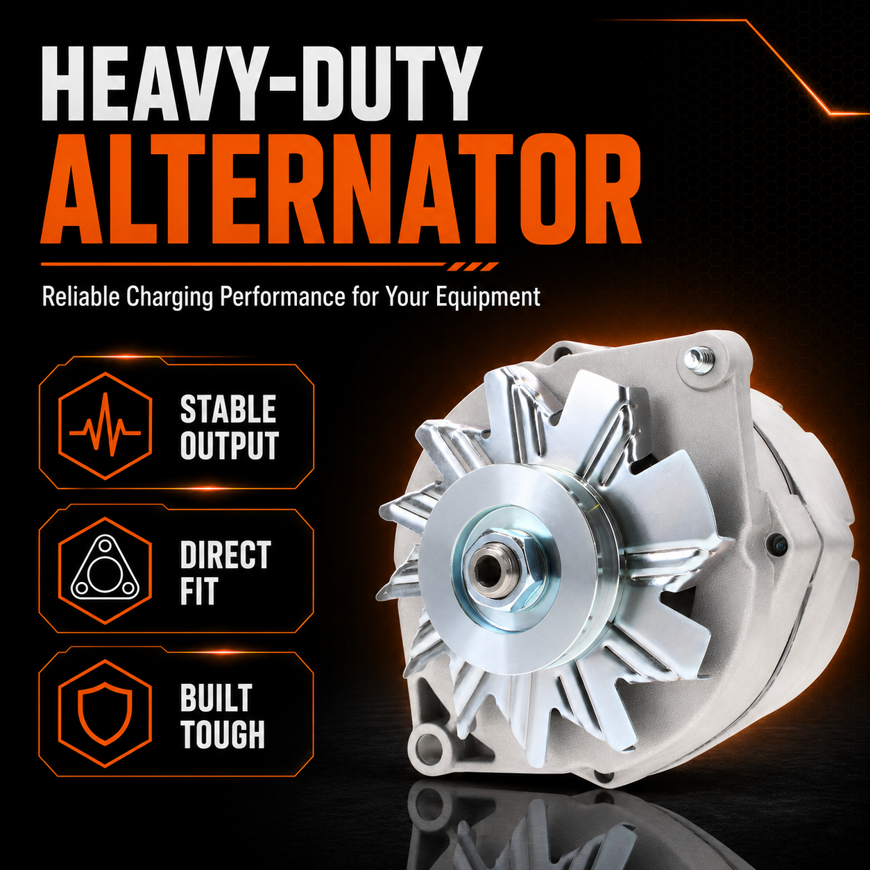 12V 63A Alternator fits GMC C15 Chevrolet C20 Buick Apollo (1973-1975)
