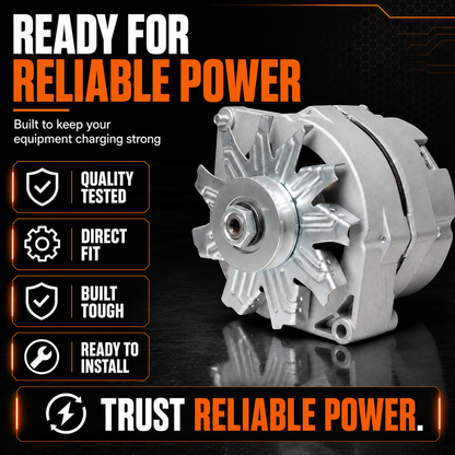 12V 72A Alternator fits Allis Chalmers 7000 7010, FORD 296C (1985-1992)